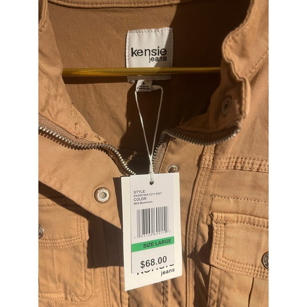 NWT Kensie jeans light weight jacket color Wild mushroom Size large - Picture 5 of 7